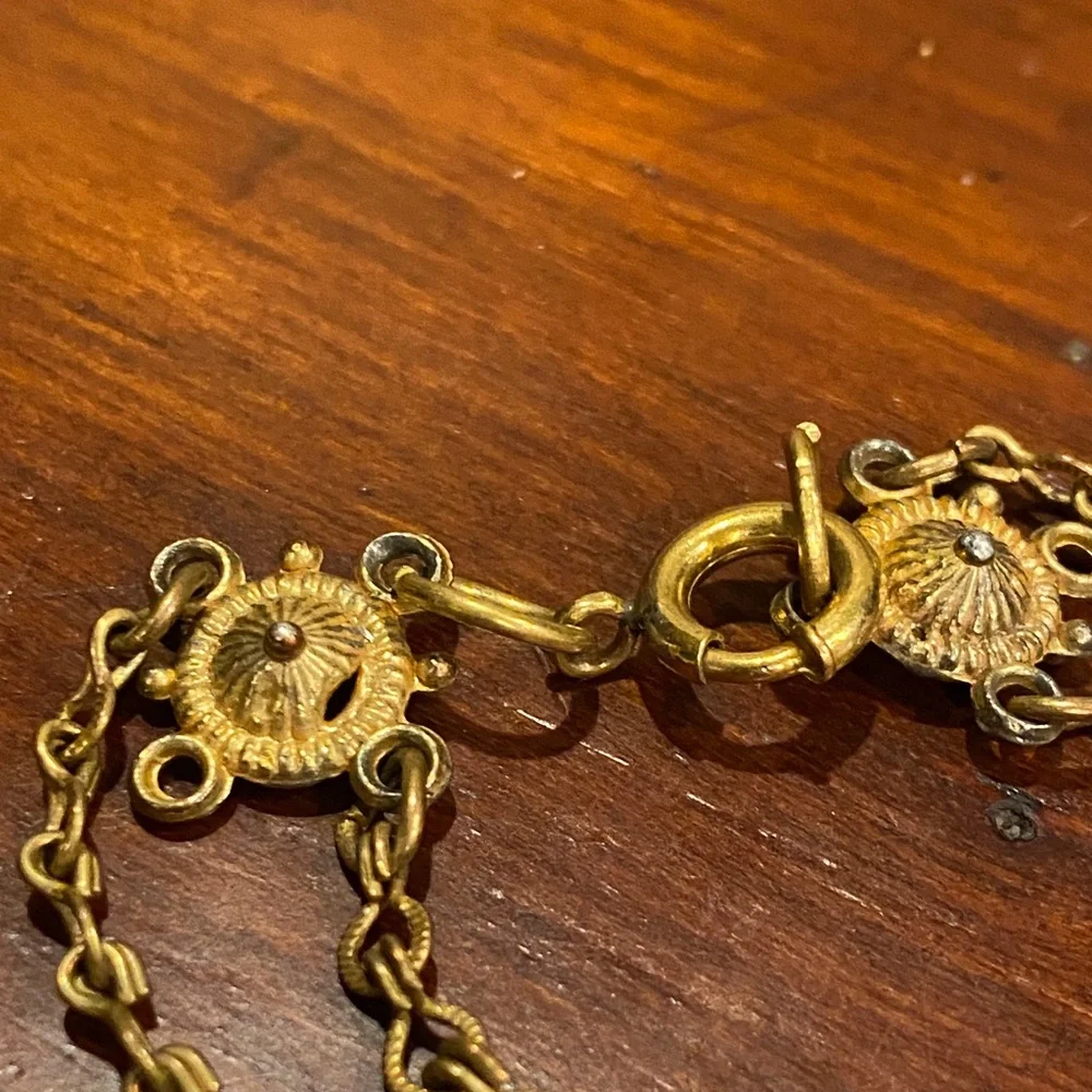 Antique Victorian Etruscan Revival Gold Gilt Filigree Festoon Fringe Necklace - Picture 5 of 13